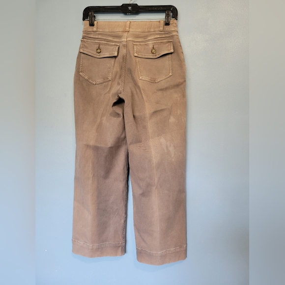 Spanx Stretch Twill Wide-leg Pulk-on Pants Grey Size Small - Picture 1 of 11